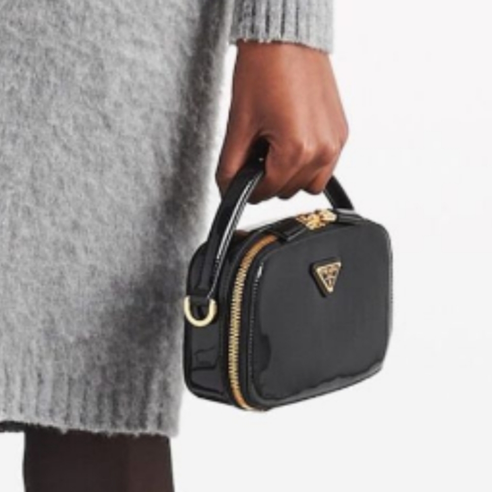 PRADA Odette Double-Zip Leather Top-Handle Bag - Picture 3 of 8